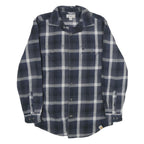 CARHARTT Mens Blue & Grey Check Shirt S Cotton Casual Workwear Comfortable
