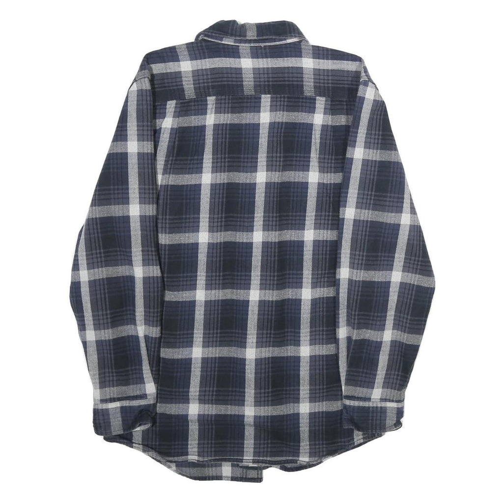 CARHARTT Mens Blue & Grey Check Shirt S Cotton Casual Workwear Comfortable