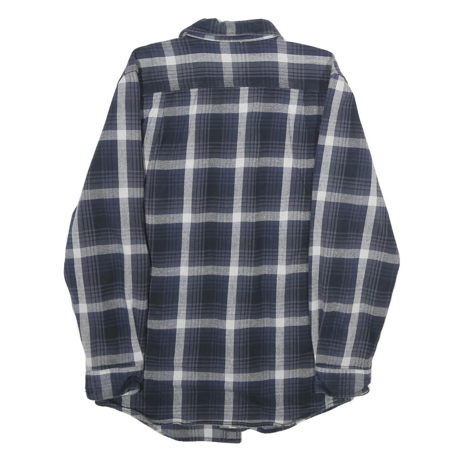 CARHARTT Mens Blue & Grey Check Shirt S Cotton Casual Workwear Comfortable