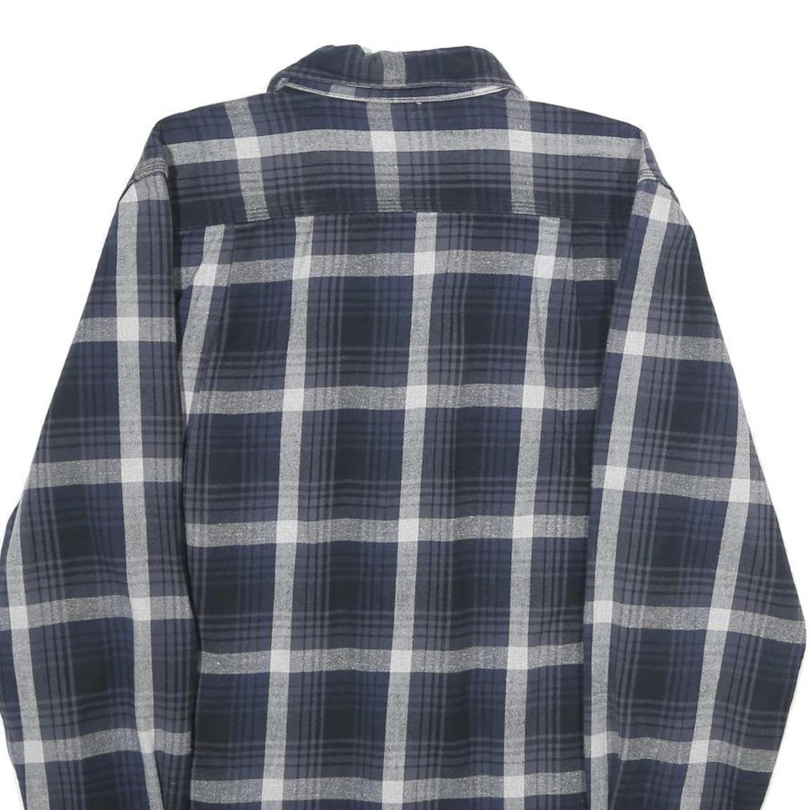 CARHARTT Mens Blue & Grey Check Shirt S Cotton Casual Workwear Comfortable