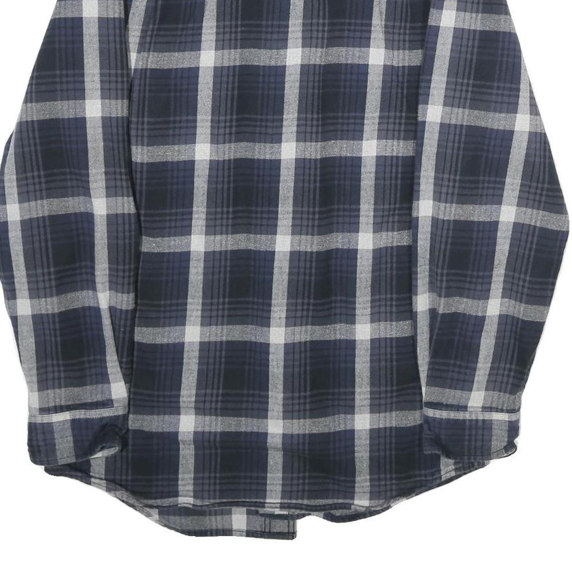 CARHARTT Mens Blue & Grey Check Shirt S Cotton Casual Workwear Comfortable
