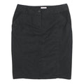 MAX & CO Womens Black Cotton Blend Straight Knee Length Woven Skirt M Classic