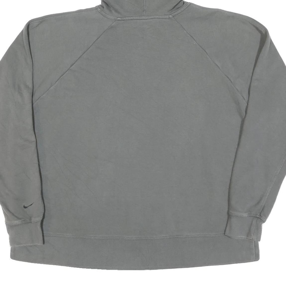NIKE Womens Grey Hoodie L Cotton Pullover Casual Sports Sweatshirt