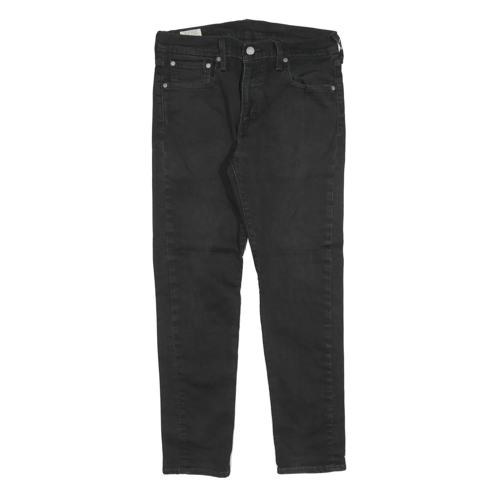 LEVI'S 512 BIG E Mens Jeans Black Slim Skinny Denim W32 L27 Classic Fit Zip