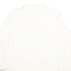 LA MODE Mens White Long Sleeve Plain XL Cotton Polo Shirt Casual Basic