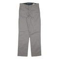 DICKIES Mens Cotton Blend Grey Regular Straight Trousers W28 L30 Workwear Zip