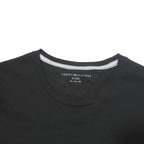 TOMMY HILFIGER Mens Black & Red Graphic T-Shirt XL Short Sleeve Crew Neck Logo