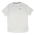 NIKE RUNNING Mens White Athletic T-Shirt M Short Sleeve Crew Neck Reflective