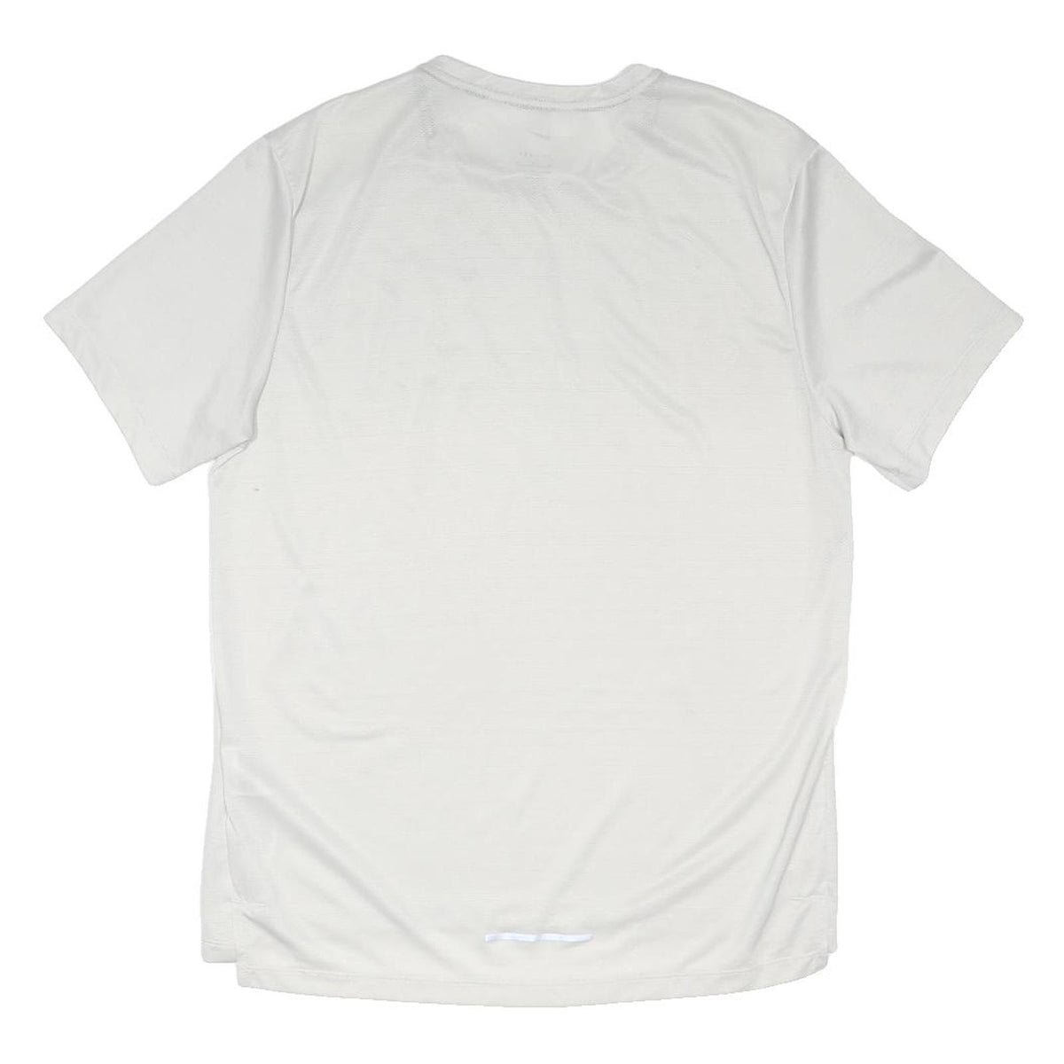 NIKE RUNNING Mens White Athletic T-Shirt M Short Sleeve Crew Neck Reflective