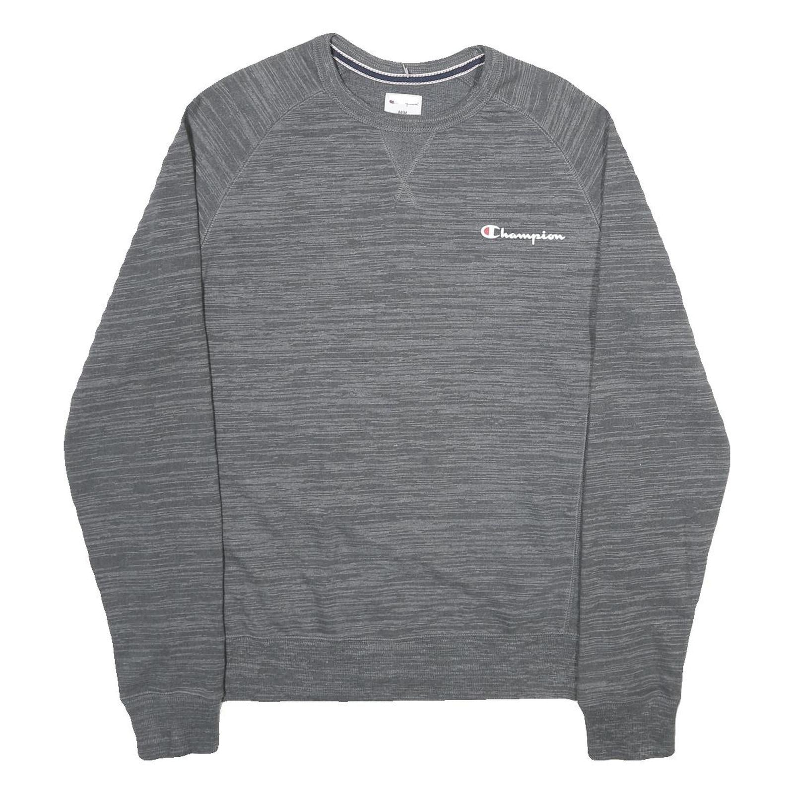 CHAMPION Mens Grey Crew Neck M Cotton Blend Casual Pullover Sweatshirt