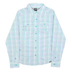 THE NORTH FACE Womens Blue & Purple Check Shirt S Lightweight Breathable Outdoor