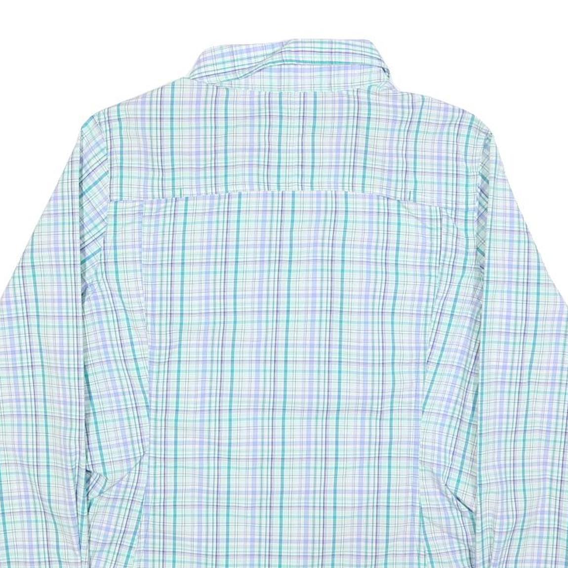 THE NORTH FACE Womens Blue & Purple Check Shirt S Lightweight Breathable Outdoor