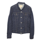 LEVI'S Womens Blue Denim Jacket L Cotton Blend Button Closure Classic Fit