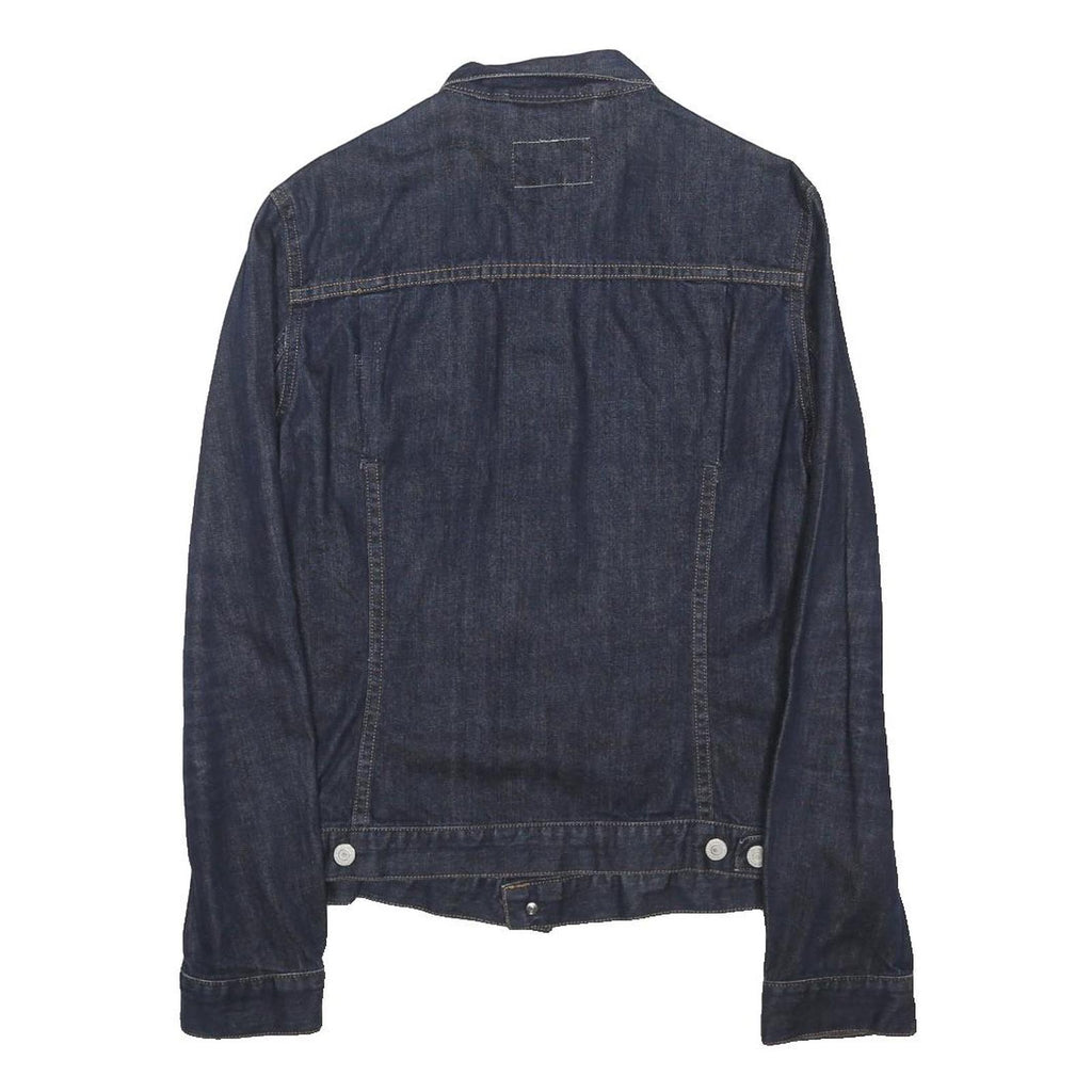 LEVI'S Womens Blue Denim Jacket L Cotton Blend Button Closure Classic Fit