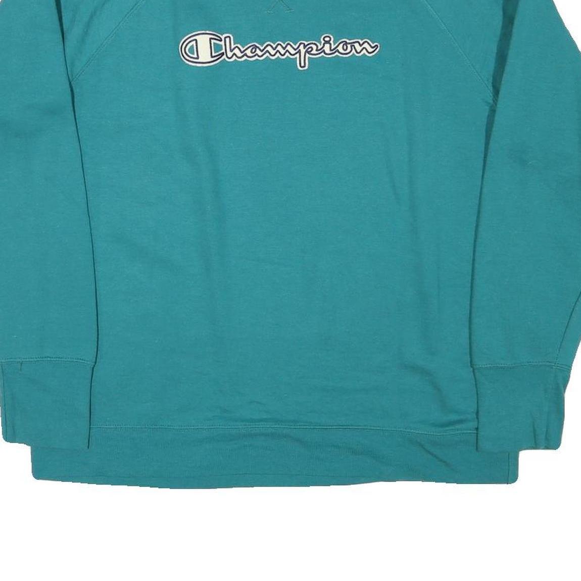 CHAMPION Womens Teal Sweatshirt Crew Neck XL Cotton Blend Pullover Casual