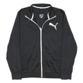 PUMA Mens Black & White Trainer Jacket L Woven Classic Sport Zip Up Logo