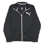 PUMA Mens Black & White Trainer Jacket L Woven Classic Sport Zip Up Logo