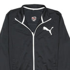 PUMA Mens Black & White Trainer Jacket L Woven Classic Sport Zip Up Logo