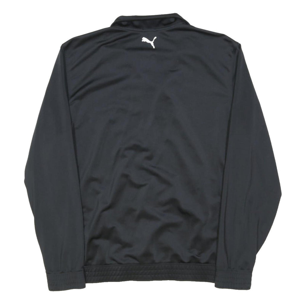 PUMA Mens Black & White Trainer Jacket L Woven Classic Sport Zip Up Logo