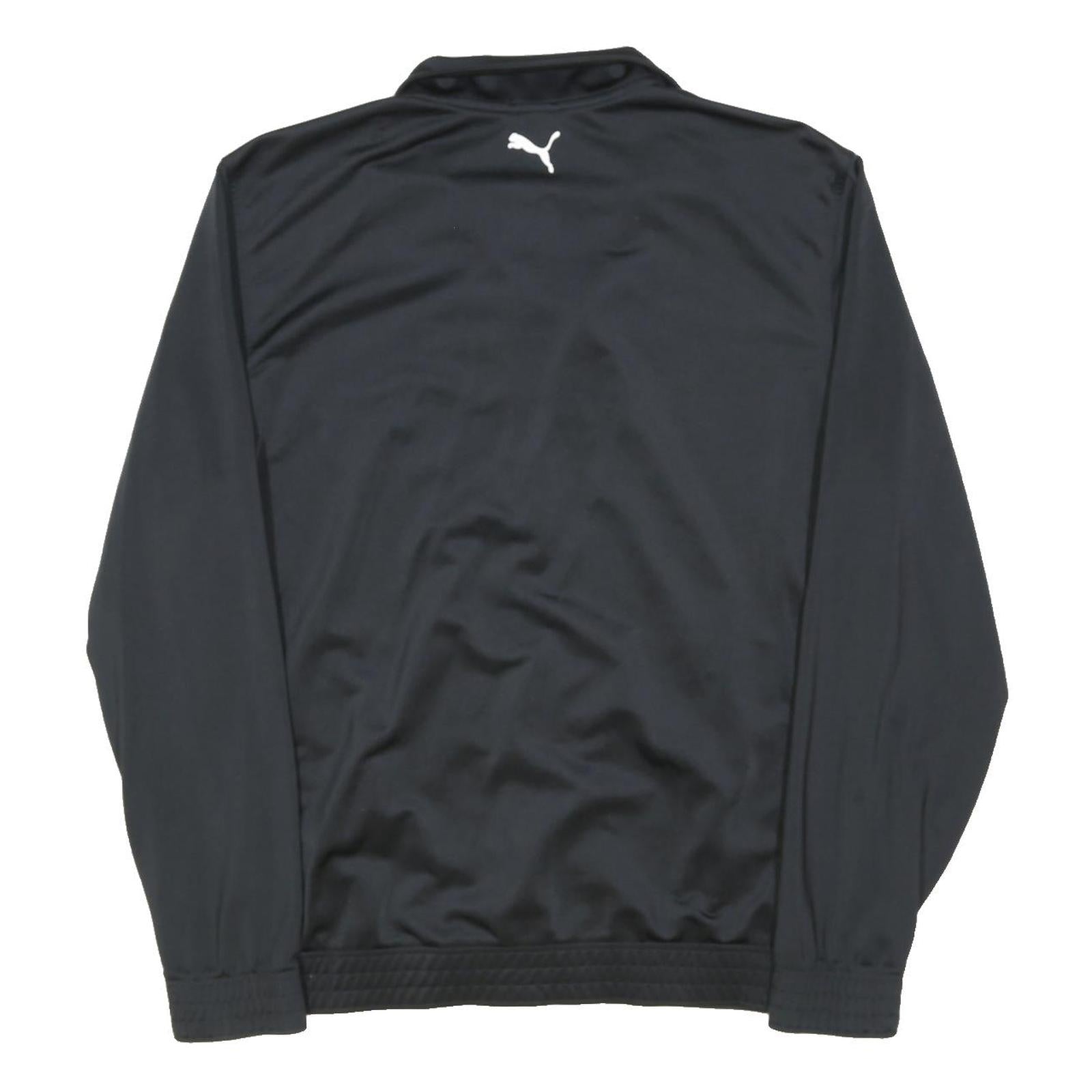 PUMA Mens Black & White Trainer Jacket L Woven Classic Sport Zip Up Logo
