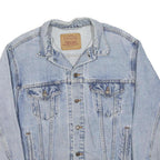 LEVI'S Mens Blue Denim Button Jacket M Cotton Classic Trucker Fit Casual