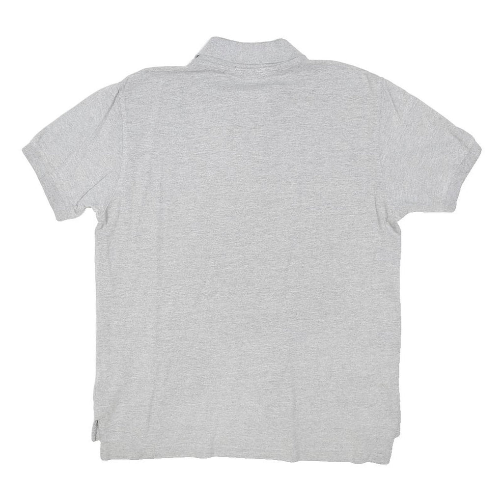 POLO RALPH LAUREN Mens Grey Polo Blue Embroidered Logo Short Sleeve Plain M