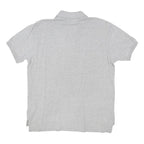 POLO RALPH LAUREN Mens Grey Polo Blue Embroidered Logo Short Sleeve Plain M