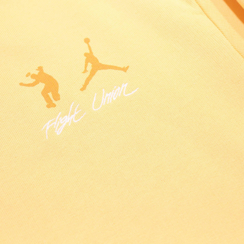 AIR JORDAN X UNION LA MJ Fleece Mens Yellow Pullover Hoodie S Cotton Blend