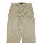 DOCKERS Mens Cotton Blend Beige Relaxed Straight Trousers W32 L29 Casual Smart