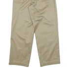 DOCKERS Mens Cotton Blend Beige Relaxed Straight Trousers W32 L29 Casual Smart