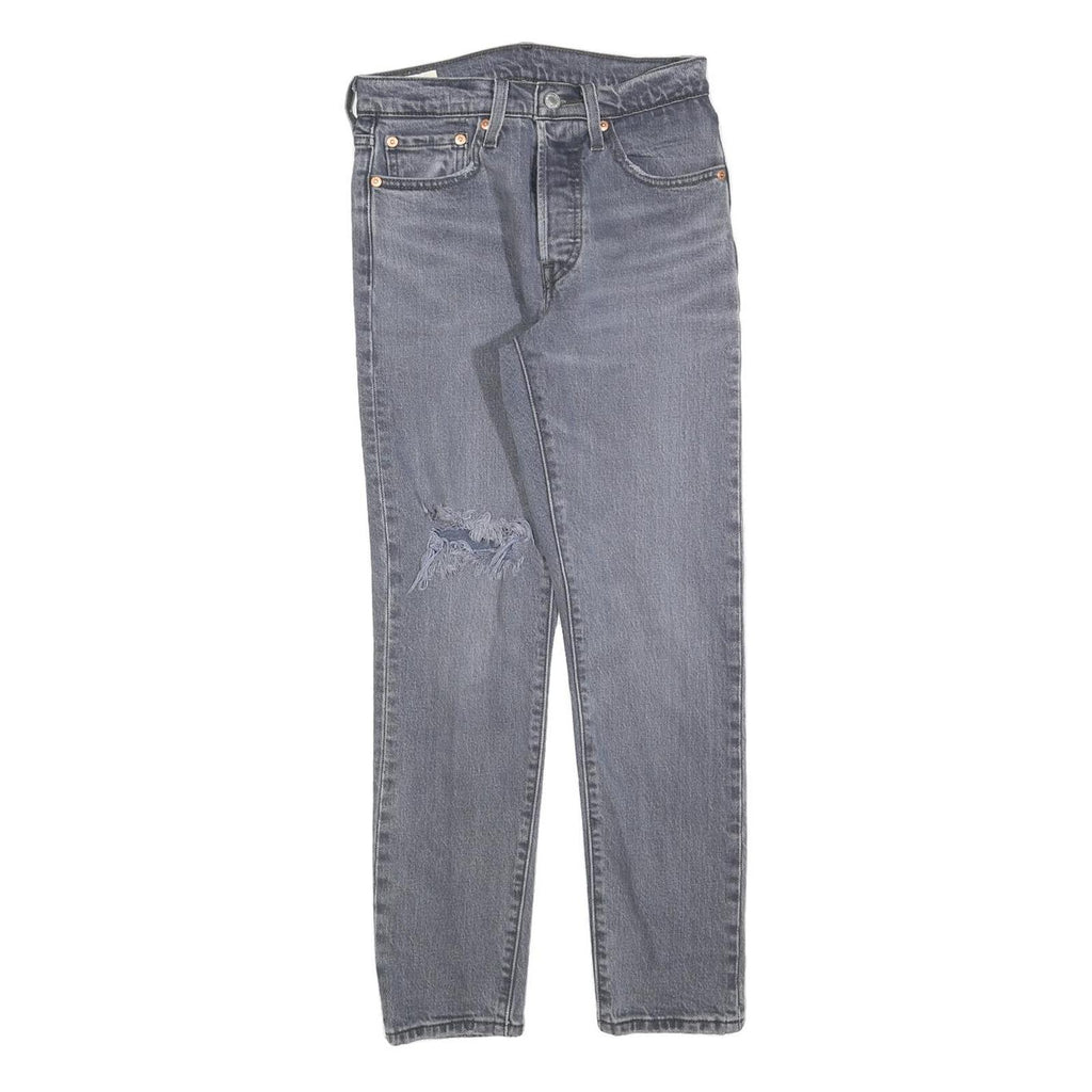 LEVI'S 501S Womens Jeans Blue Slim Skinny Denim Medium W24 L28 Classic Button