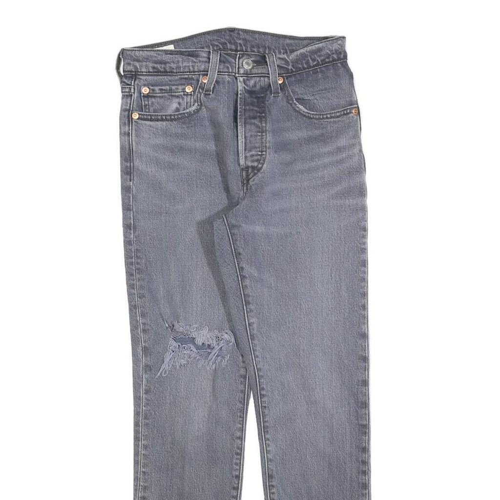 LEVI'S 501S Womens Jeans Blue Slim Skinny Denim Medium W24 L28 Classic Button