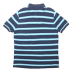 TOMMY HILFIGER Mens Blue & Light Blue Striped Short Sleeve Polo Shirt M