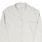 MAX MARA Womens Cream Jacket M Polyester Blend Plain Button Closure Classic Fit