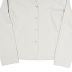 MAX MARA Womens Cream Jacket M Polyester Blend Plain Button Closure Classic Fit