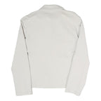 MAX MARA Womens Cream Jacket M Polyester Blend Plain Button Closure Classic Fit