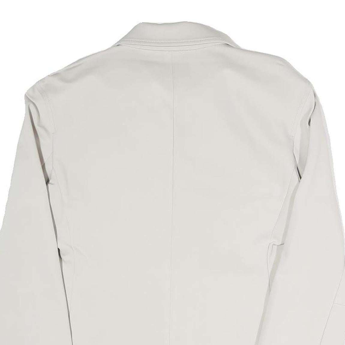 MAX MARA Womens Cream Jacket M Polyester Blend Plain Button Closure Classic Fit