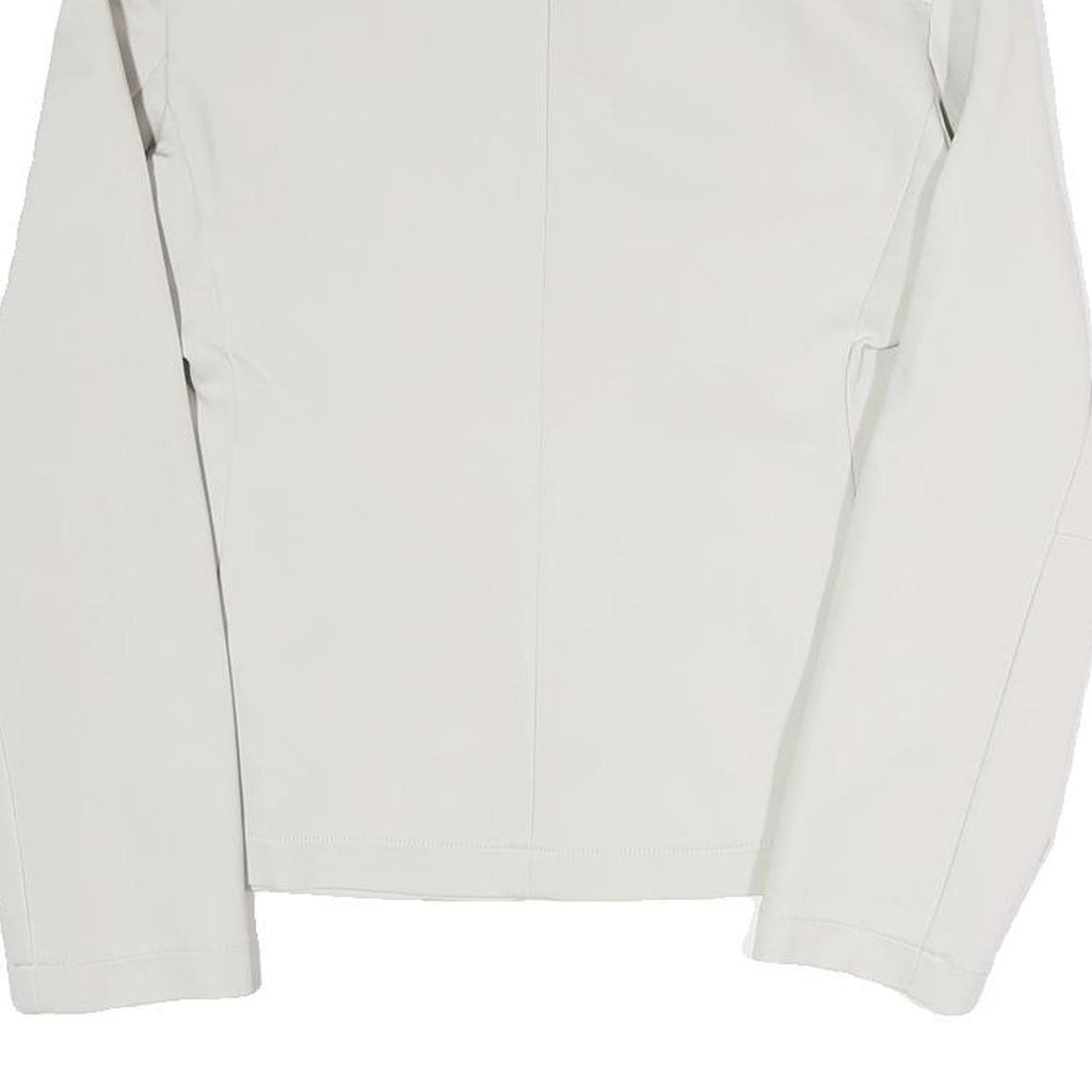 MAX MARA Womens Cream Jacket M Polyester Blend Plain Button Closure Classic Fit