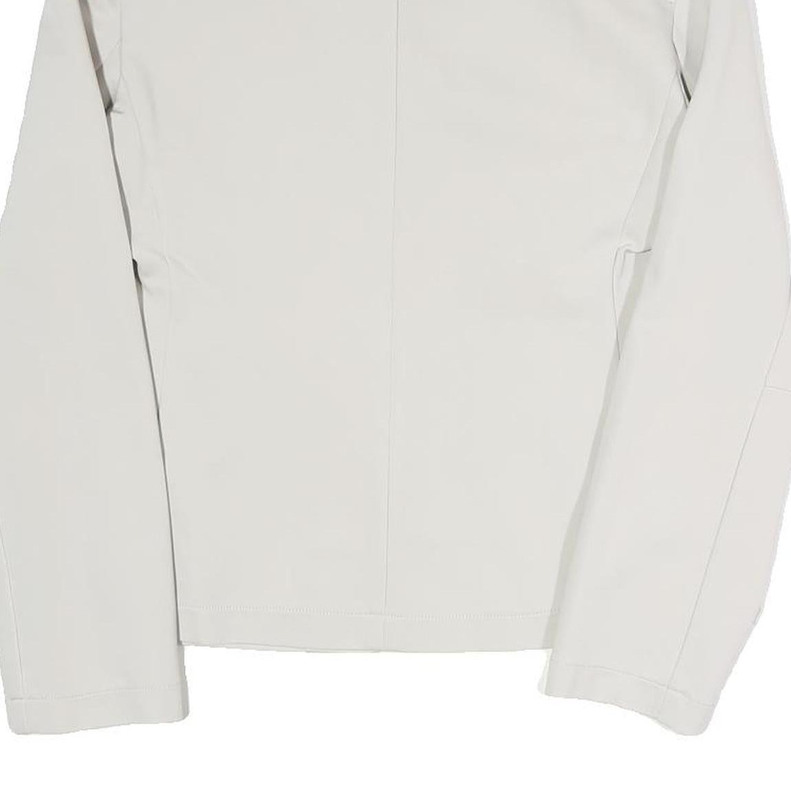 MAX MARA Womens Cream Jacket M Polyester Blend Plain Button Closure Classic Fit