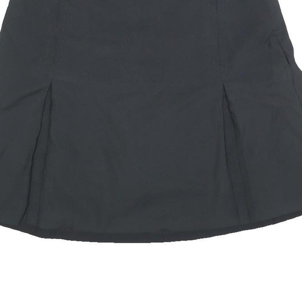 NIKE Womens Black Mini Polyester Blend Skort Athletic Casual M Zip Pockets