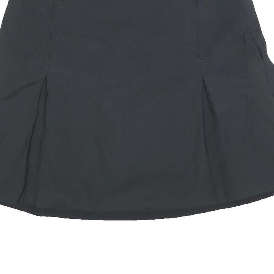 NIKE Womens Black Mini Polyester Blend Skort Athletic Casual M Zip Pockets