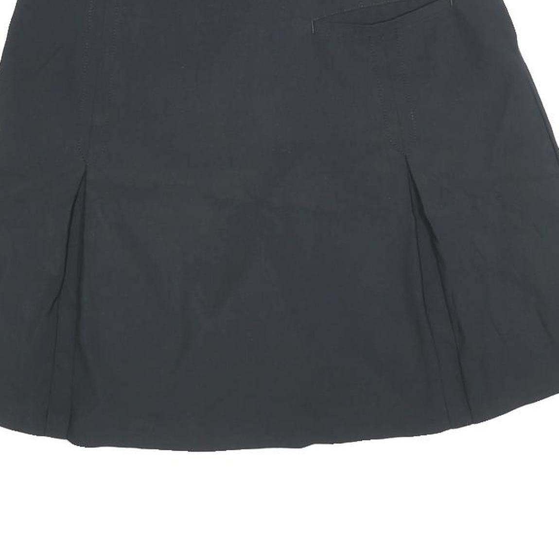 NIKE Womens Black Mini Polyester Blend Skort Athletic Casual M Zip Pockets