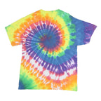 PORT & COMPANY Mens Multicolour Tie Dye L Short Sleeve Crew Neck Purdue Graphic