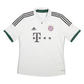 ADIDAS Mens White Bayern Munchen Football Shirt L Short Sleeve Collared