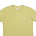 CARHARTT Womens Yellow Pocket T-Shirt L Short Sleeve Crew Neck Cotton Blend