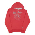 CHAMPION Womens Red Cotton Blend Hoodie S Teacher Graphic Pullover