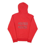 CHAMPION Womens Red Cotton Blend Hoodie S Teacher Graphic Pullover