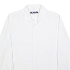 BEN SHERMAN Mens White & Black Shirt S Long Sleeve Cotton Blend Smart Casual
