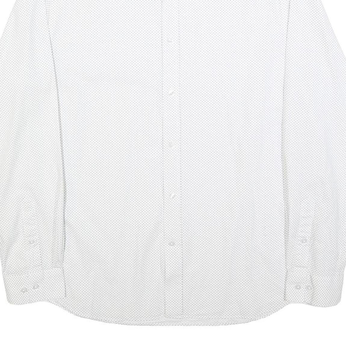 BEN SHERMAN Mens White & Black Shirt S Long Sleeve Cotton Blend Smart Casual