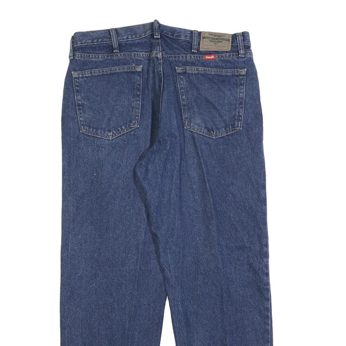 WRANGLER Mens Relaxed Blue Denim Medium Jeans W36 L30 Casual Comfortable Zip